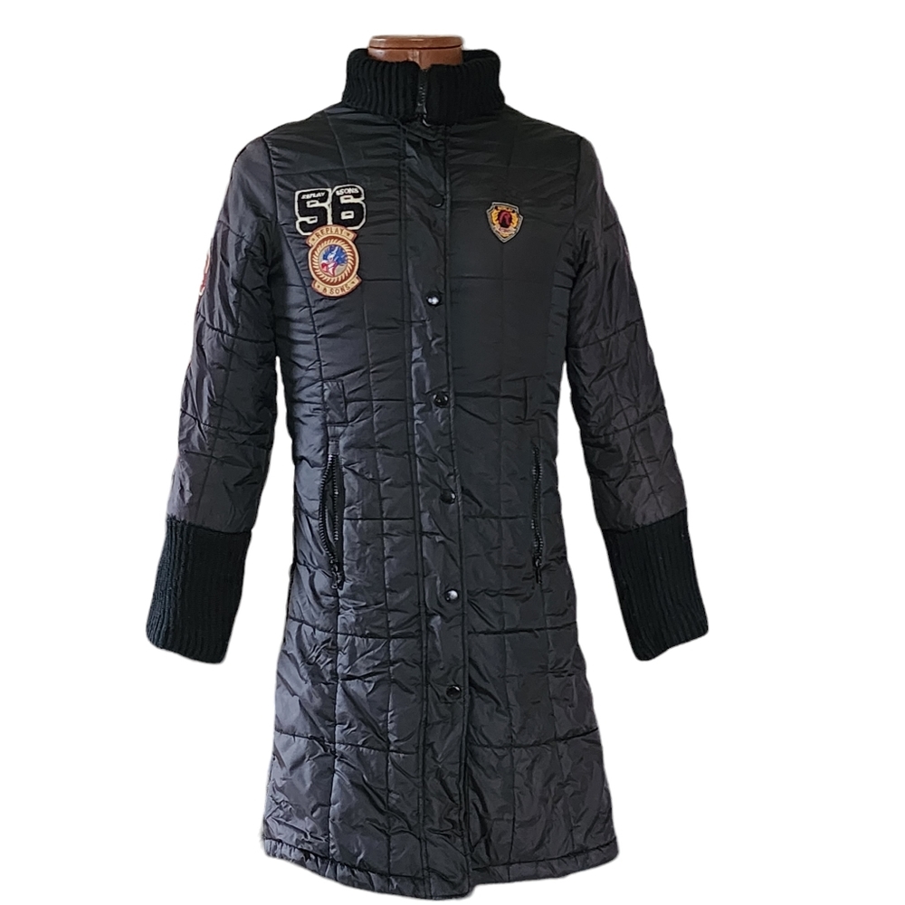 Replay & Sons Puffer Black Coat